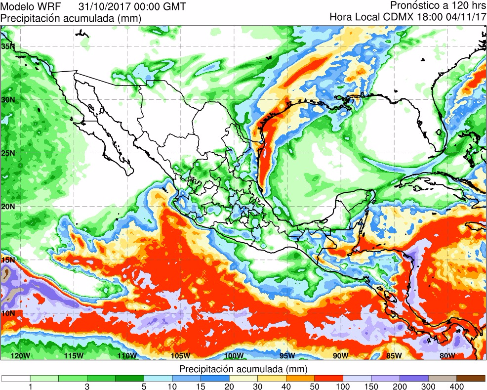 Figura 15. Precipitación acumulada cada 12 horas. Figura 15. Precipitación acumulada cada 12 horas.
